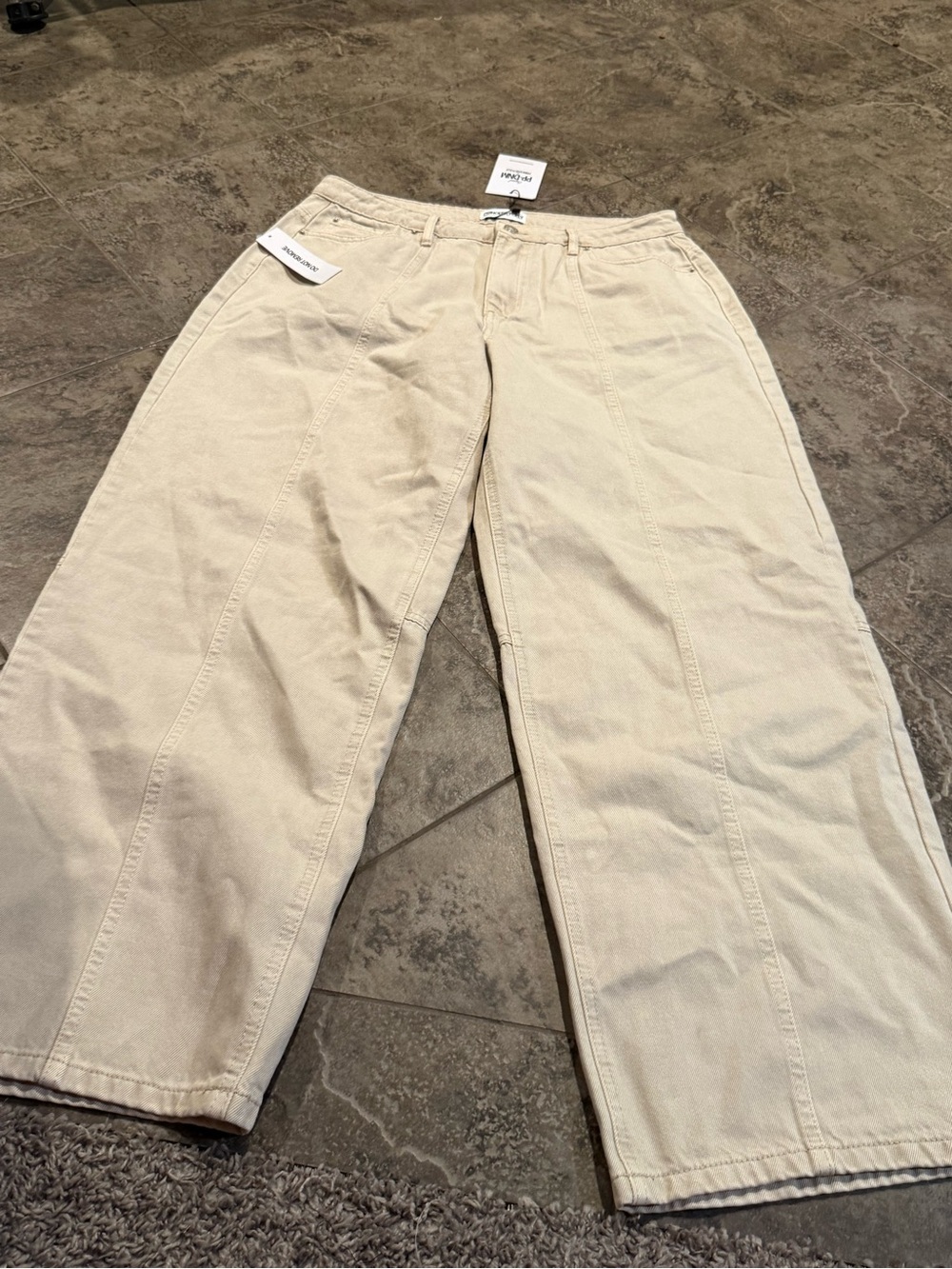 🐈Princess Polly Lando low rise straight leg jeans tan